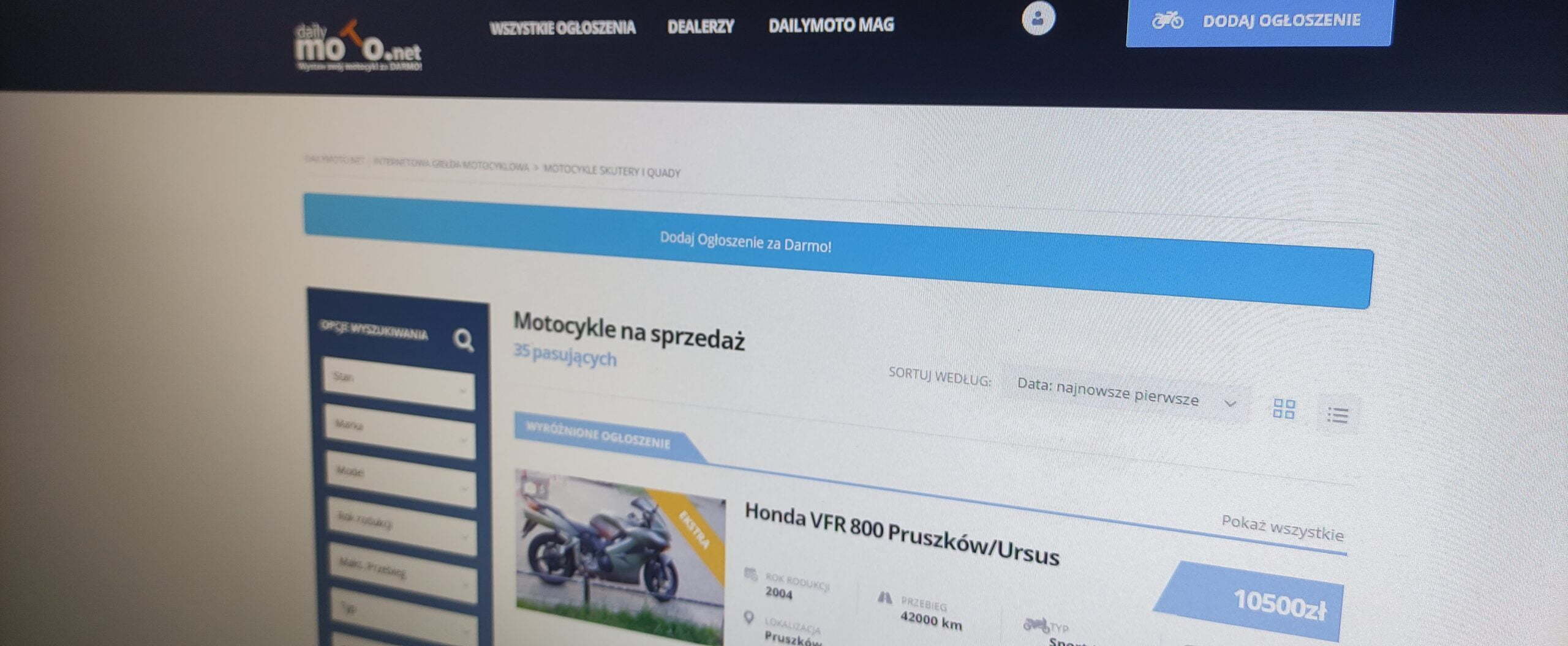 Dailymoto net, ceny motocykli używanych